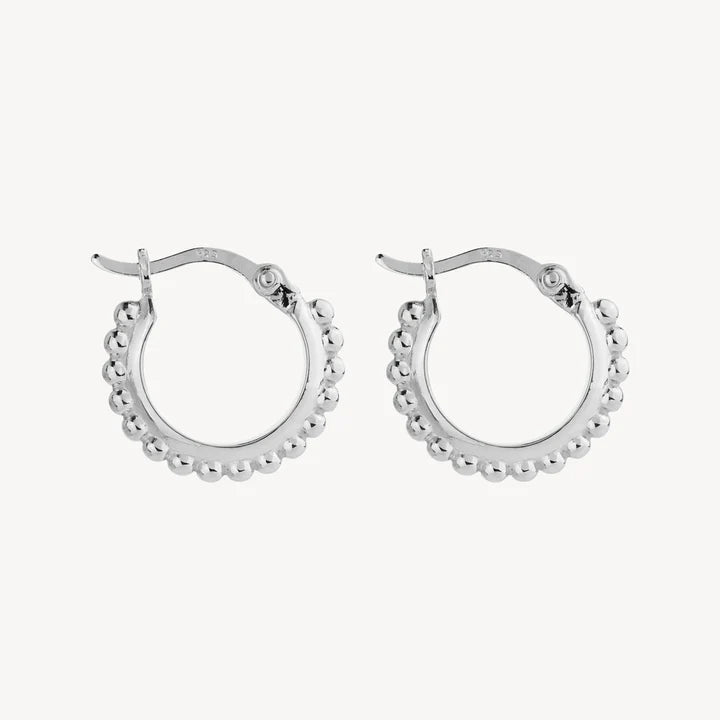Chia Hoop Silver Earrings