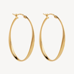 Cinta Large Gold Hoops