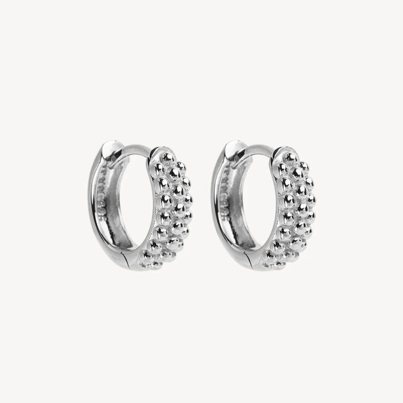 Chia Silver Huggie earrings