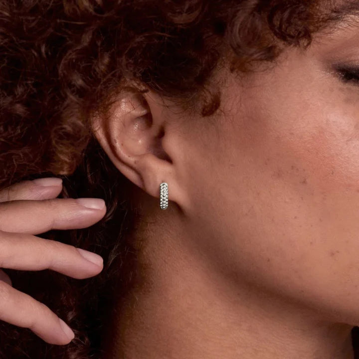 Chia Silver Huggie earrings
