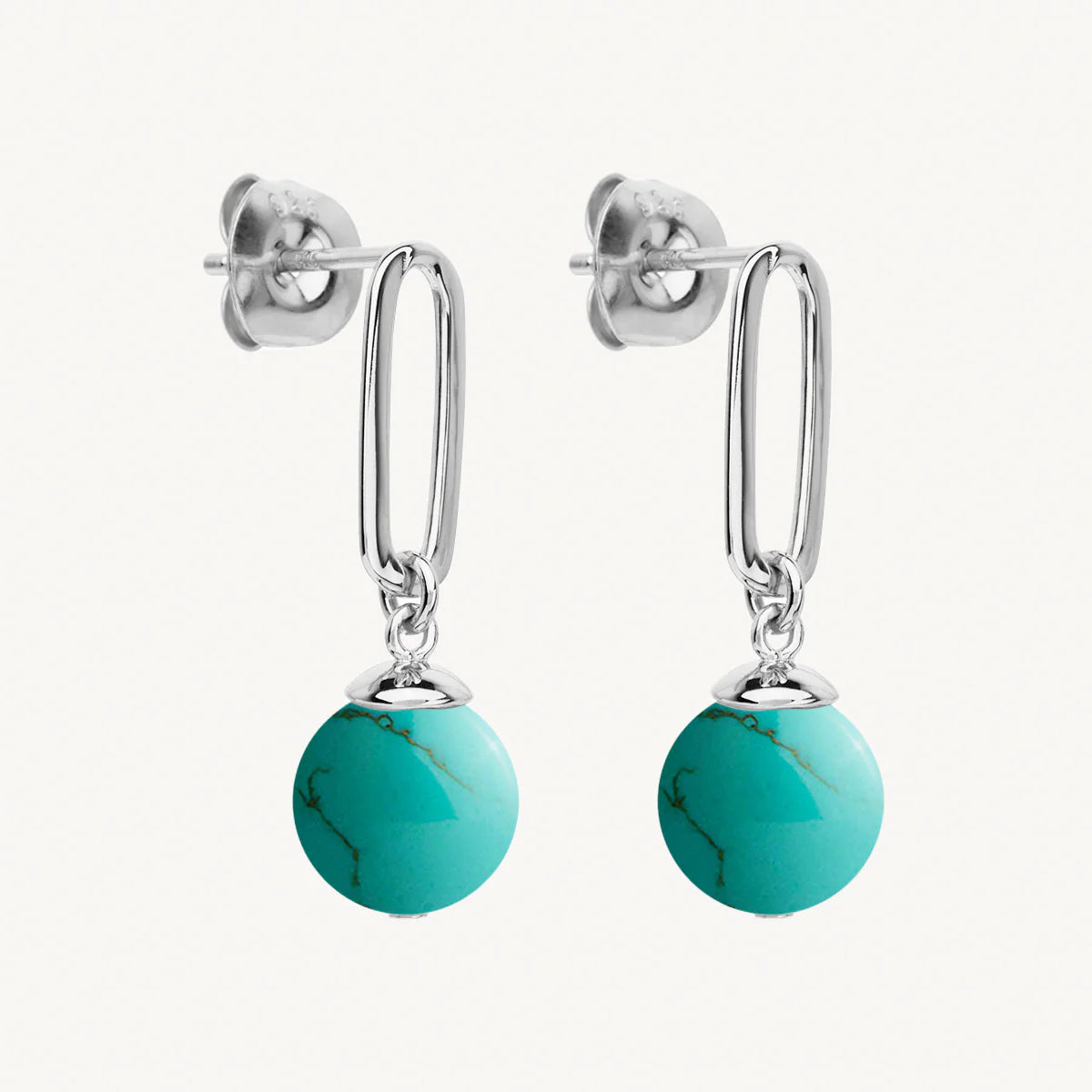The Enchantress Turquoise Drop Silver Earrings
