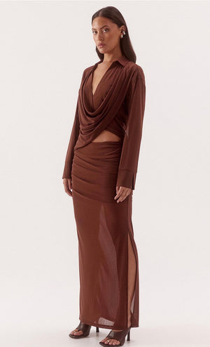 Selen Shirt Mocha Sovere