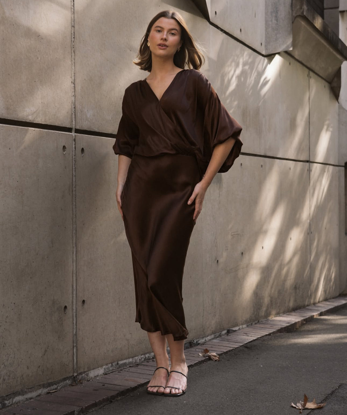 Nightfall Chocolate Midi Skirt