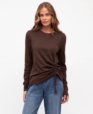 Label Of Love Lara Top Brown