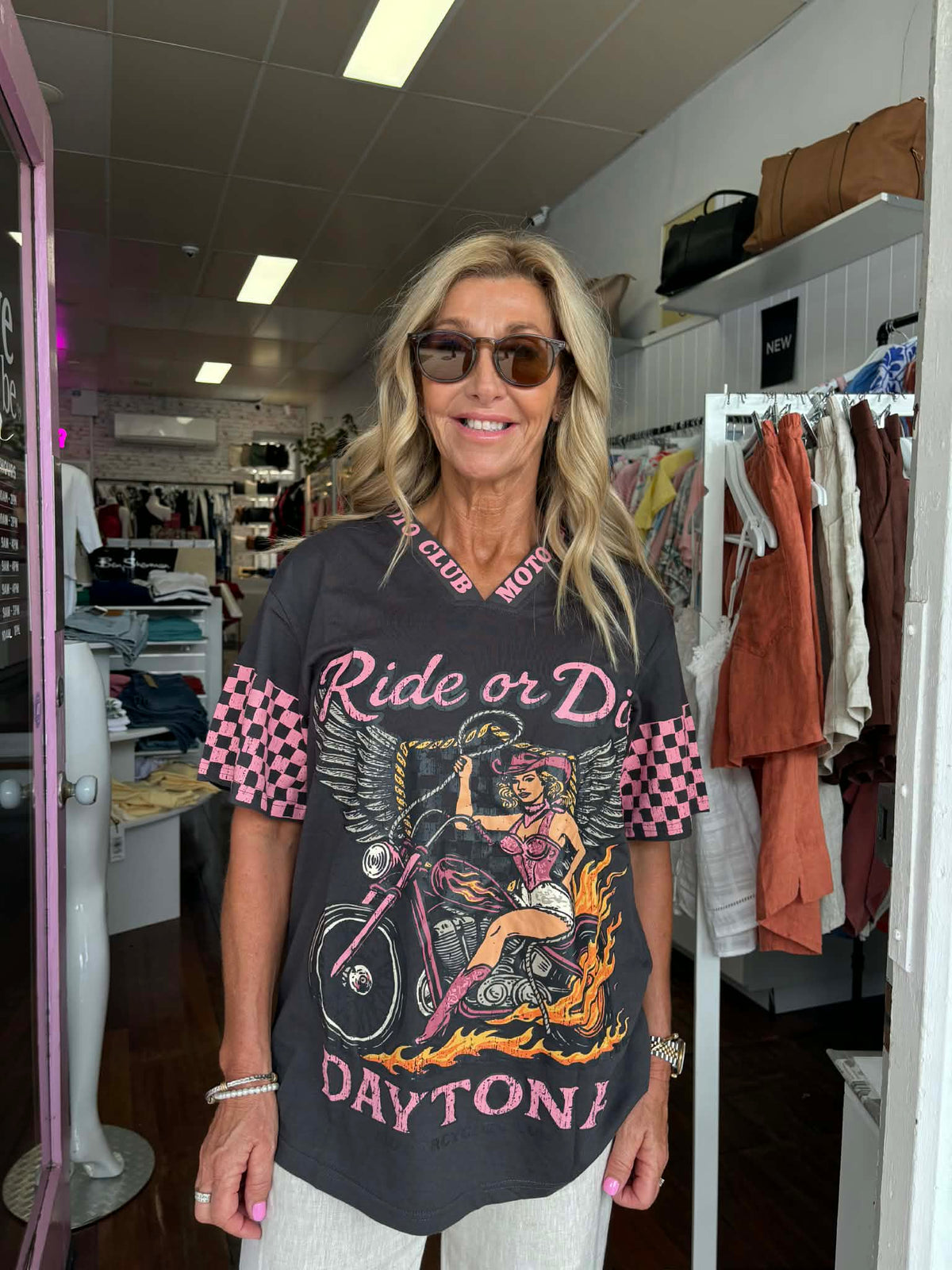 Die or Ride Daytona Tee Stonewash