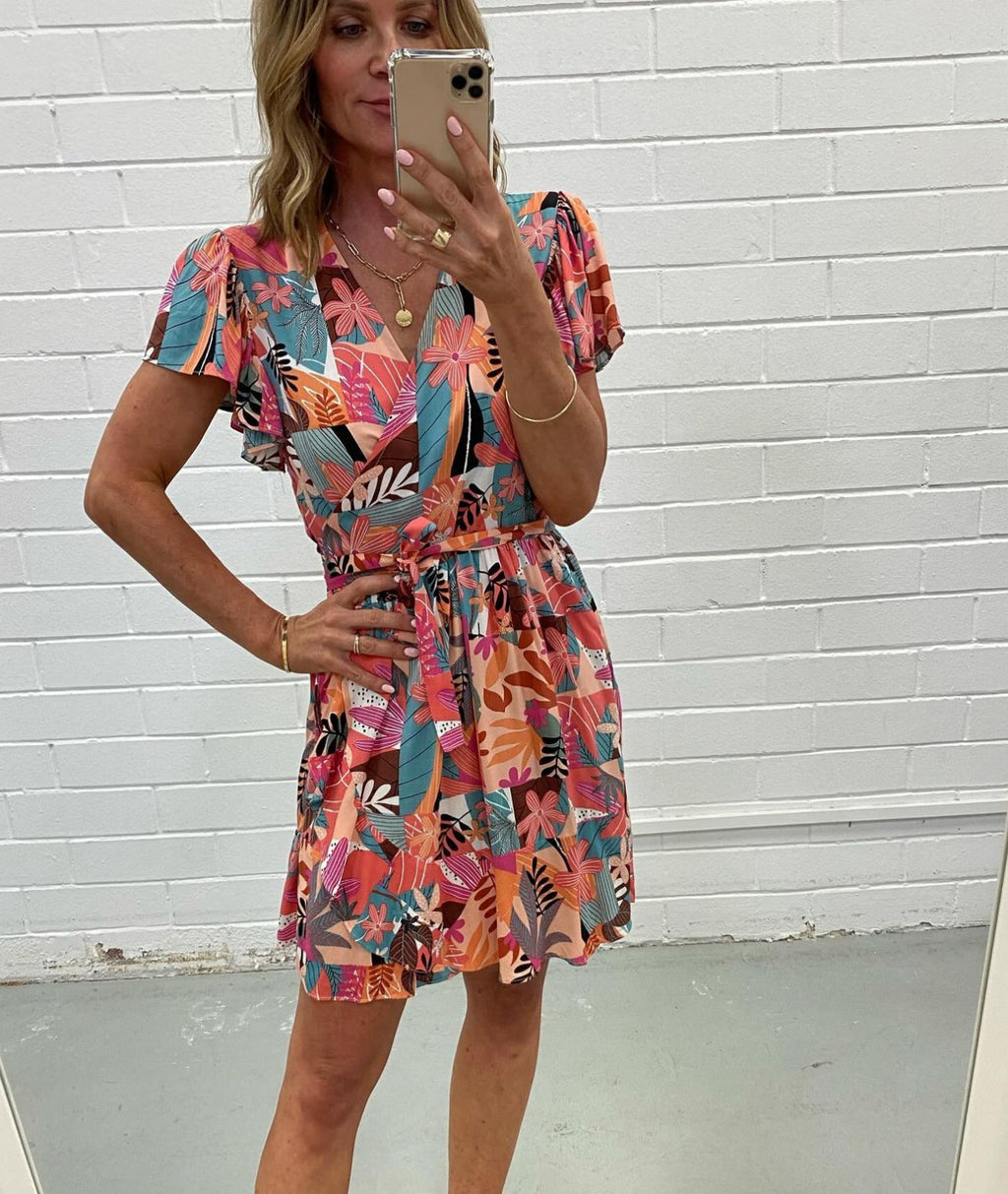Patchwork Wrap dress