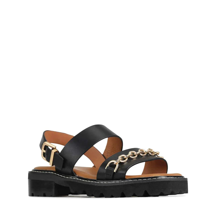 Gil Black Leather Sandal