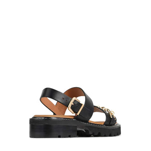 Gil Black Leather Sandal