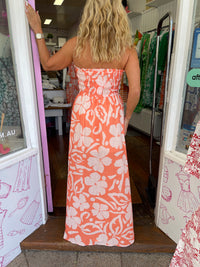 Strapless Bahamas Orange dress