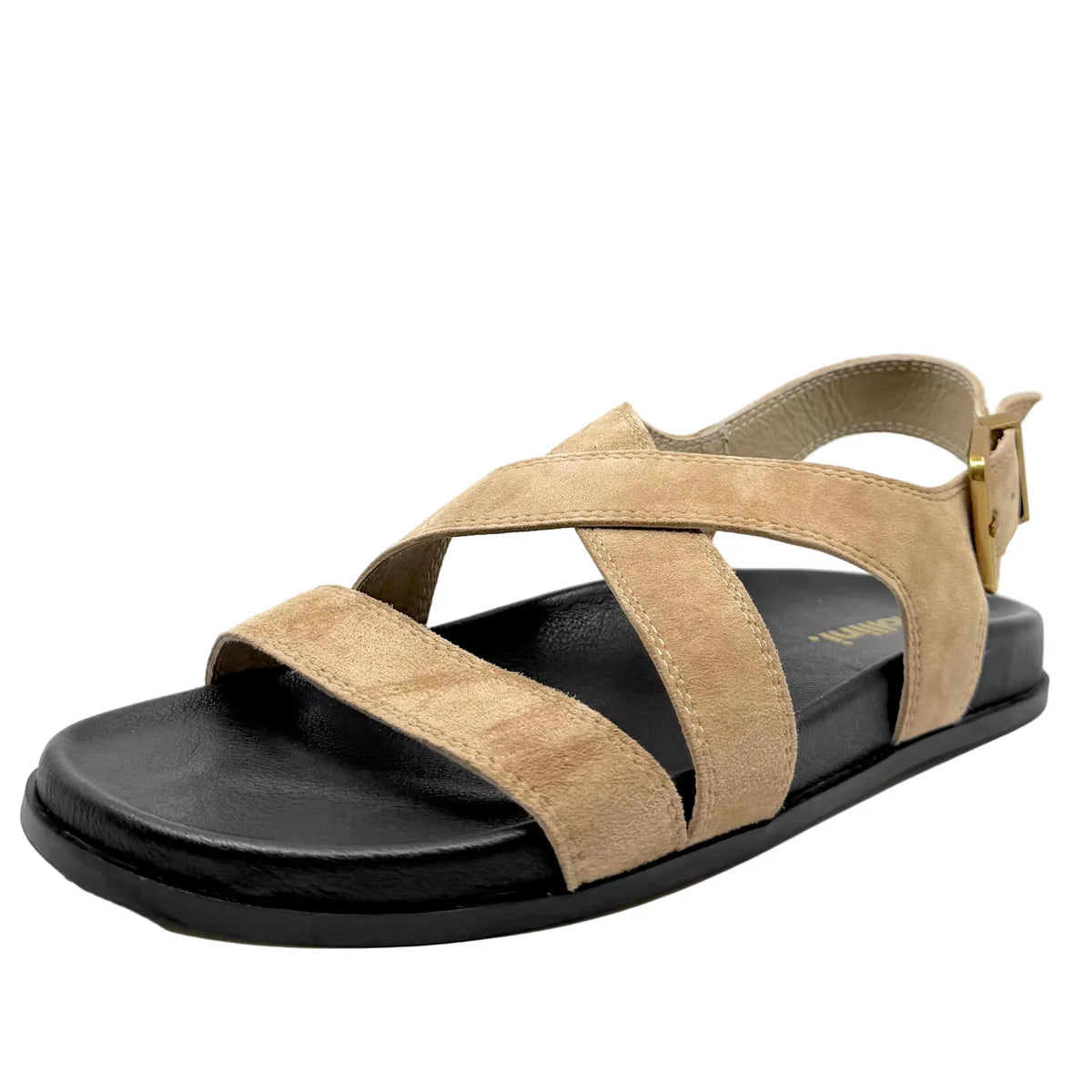 Mollini Halleya Leather Suede Sandal Camel