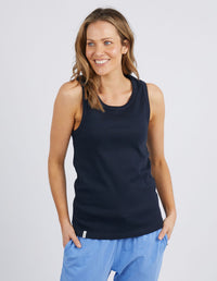 Dark Sapphire Rib Crew Tank