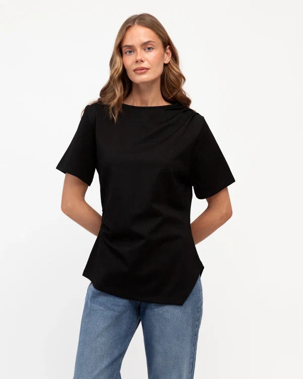 Label Of Love Black Tuck Side Tee