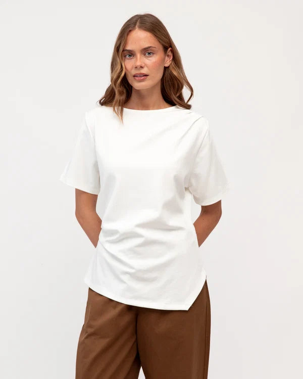 Label Of Love White Tuck Side Tee