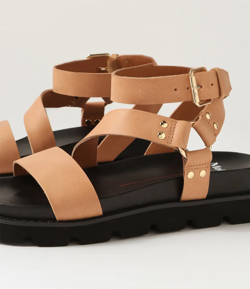 Mollini Caplan Taupe Leather Sandal