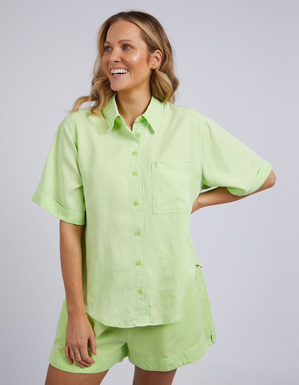 Bliss Key Lime Washed shirt