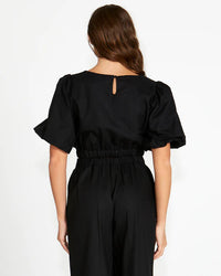 Marnie Balloon Sleeve Top Black