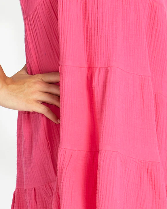 Felix Tiered Pink Mini Dress