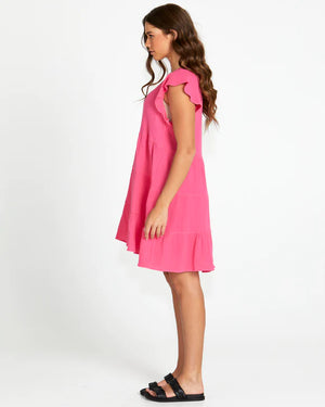 Felix Tiered Pink Mini Dress