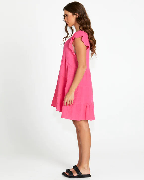 Felix Tiered Pink Mini Dress