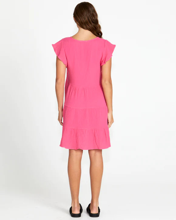 Felix Tiered Pink Mini Dress