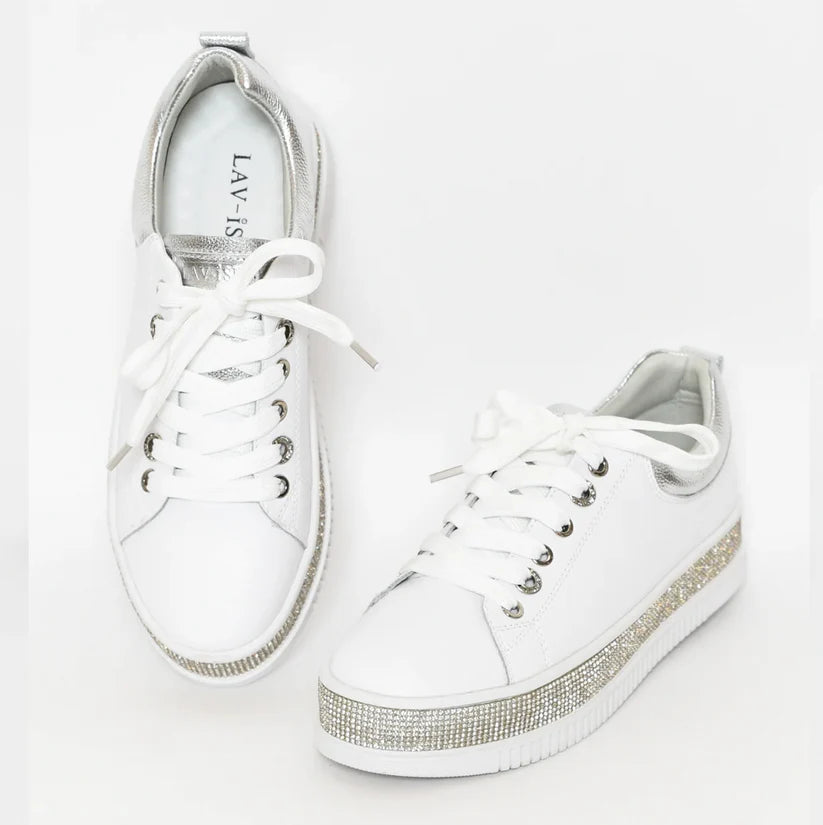 Lavish White Crystal sneaker