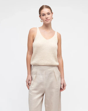 White Closet Rani Knit Tank Natural