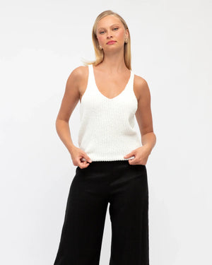 White Closet Rani Knit Tank White