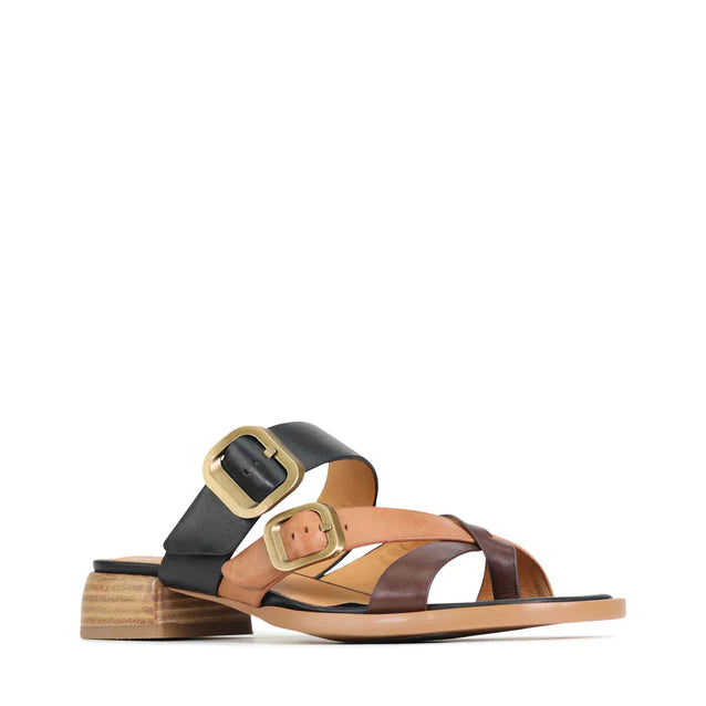 Teia blk/bny/Cnut Leather Sandal