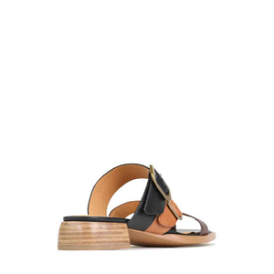 Teia blk/bny/Cnut Leather Sandal