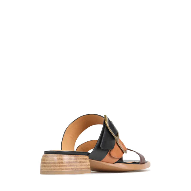 Teia blk/bny/Cnut Leather Sandal