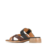 Teia blk/bny/Cnut Leather Sandal