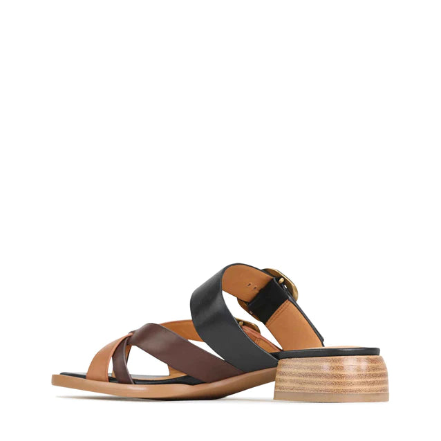 Teia blk/bny/Cnut Leather Sandal