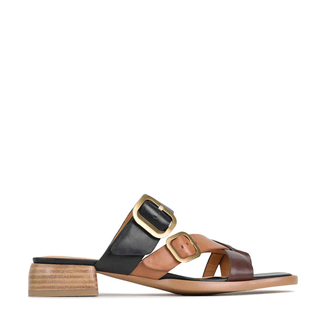 Teia blk/bny/Cnut Leather Sandal