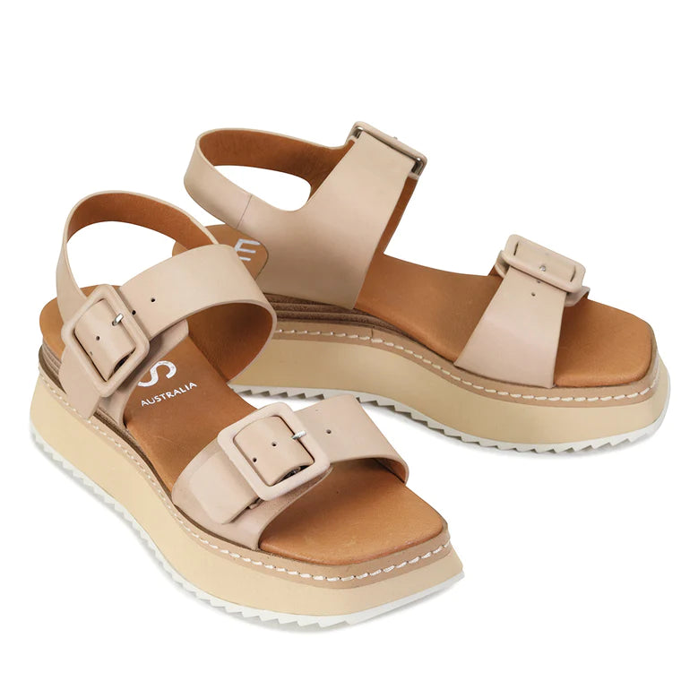 Tones Nude Leather Sandal