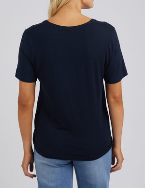 Lexi Navy V Neck Tee