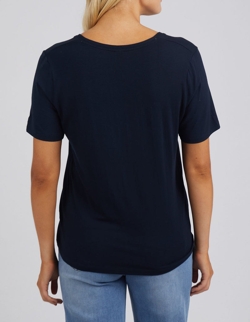 Lexi Navy V Neck Tee