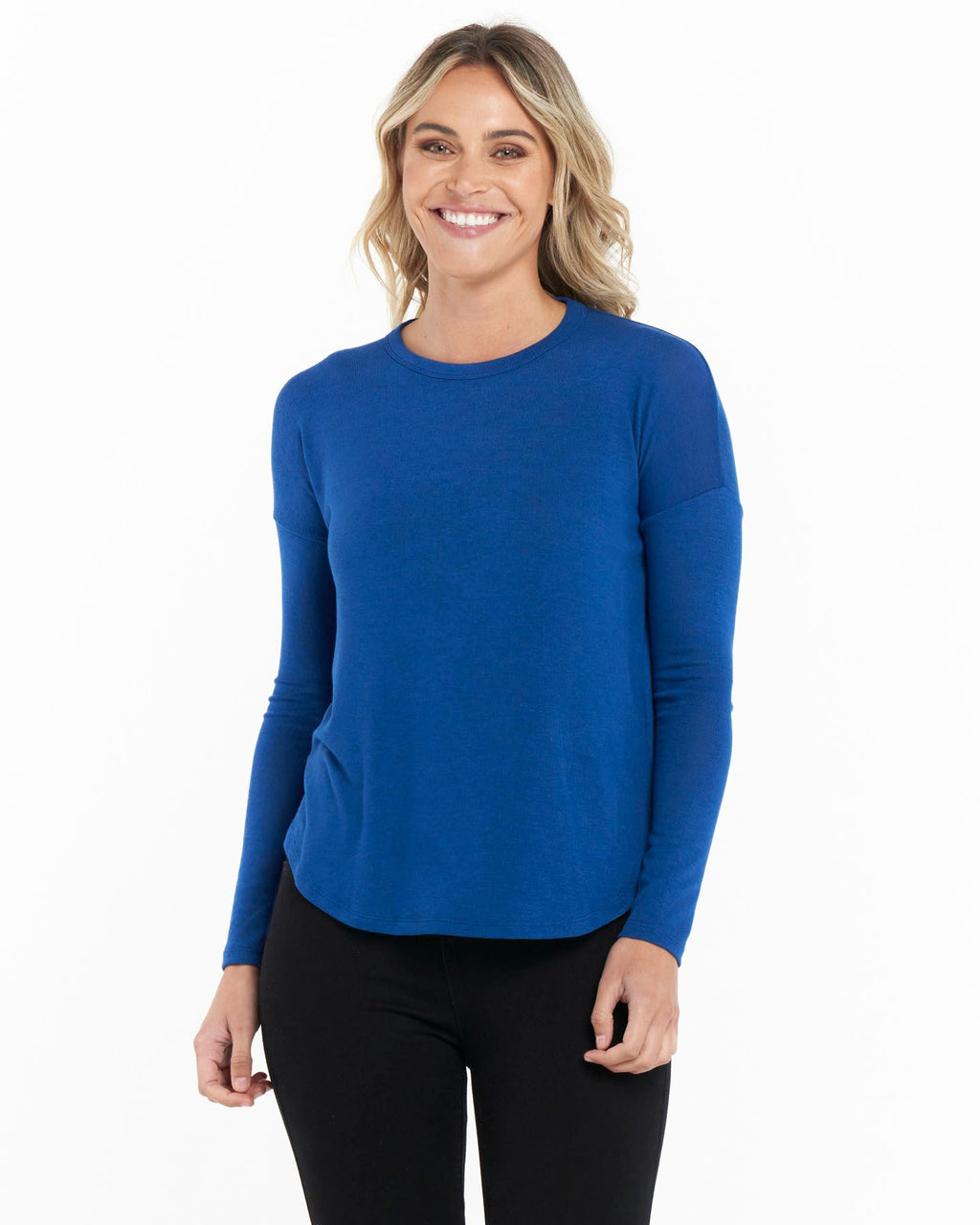 Polly Texture Peacock Blue Top
