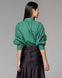 Higher Ground Jade Green Blouson Sleeve Top