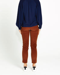 Lilah Skinny Cord Amber Brown Pant
