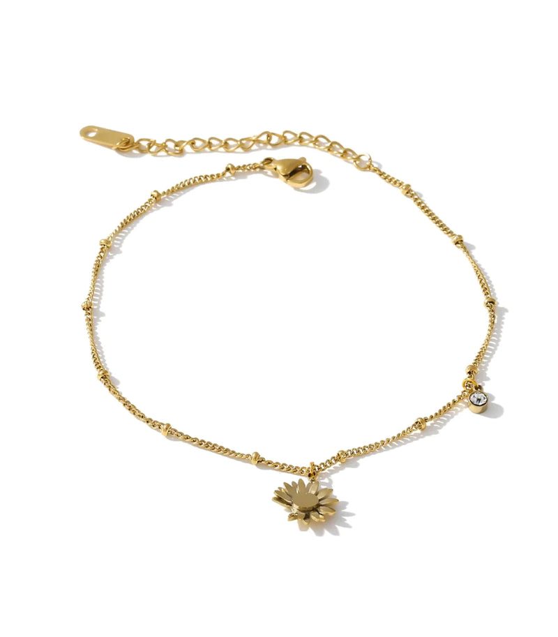 Flower Gold Anklet