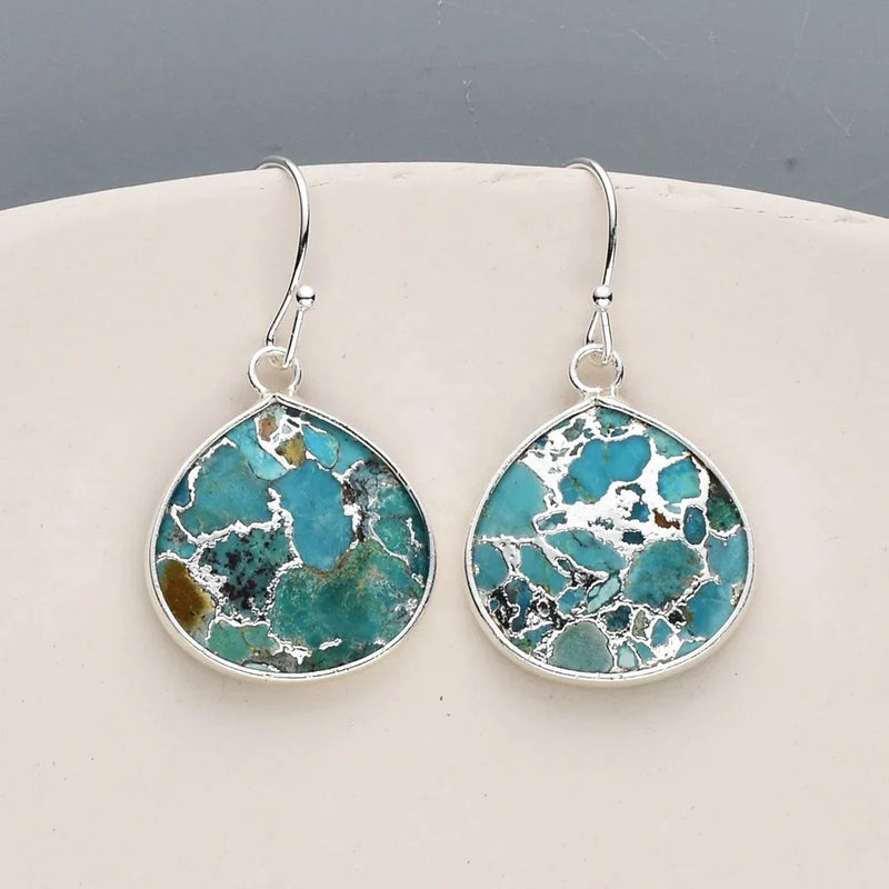 Natural Turquoise & Copper Earrings