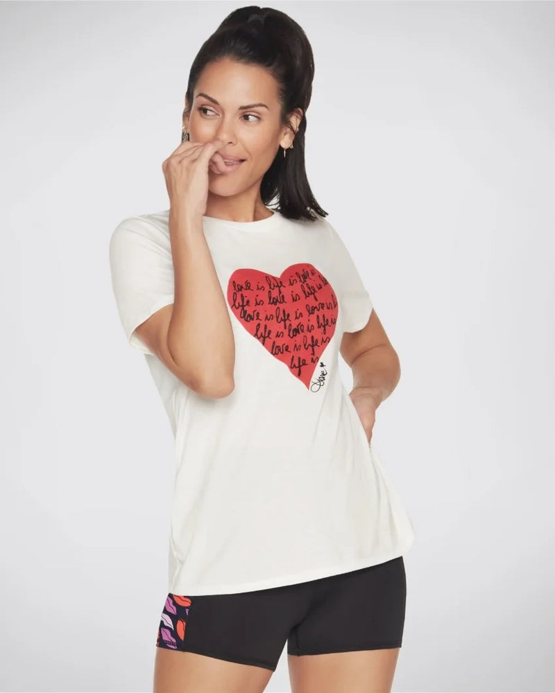 Skechers Love is Life White Tee