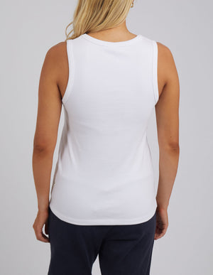 White Rib Crew Tank