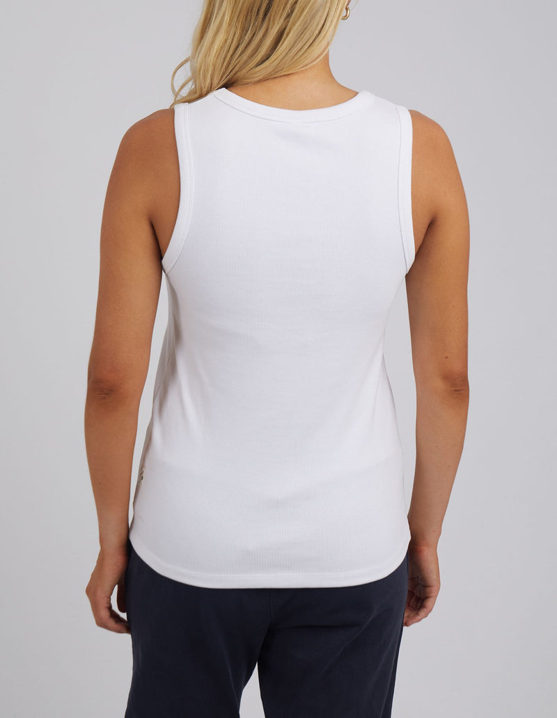 White Rib Crew Tank