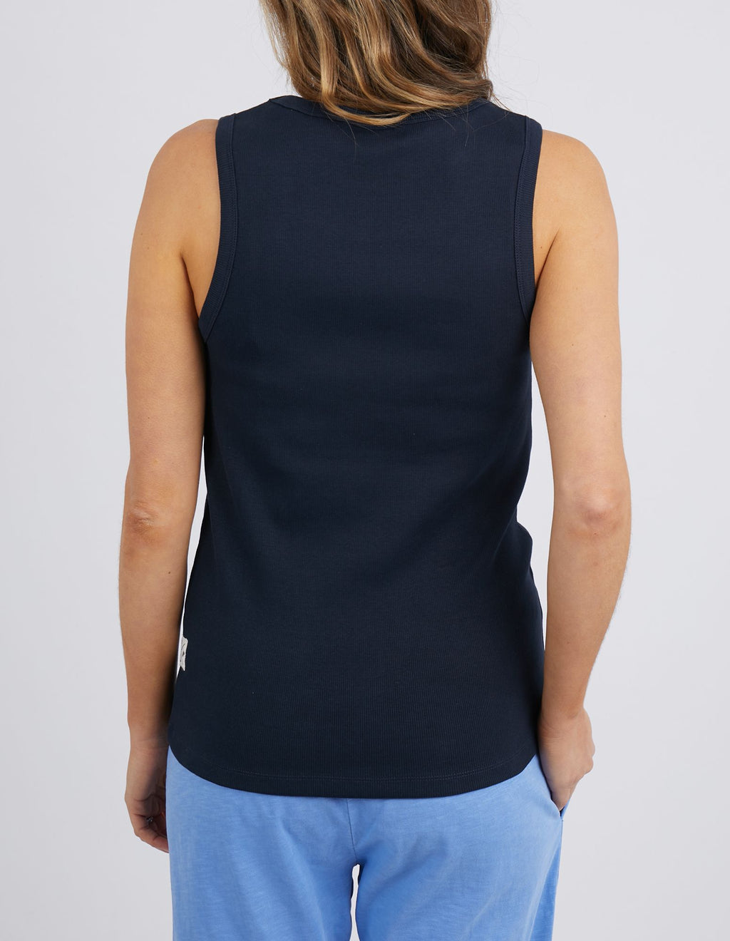 Dark Sapphire Rib Crew Tank