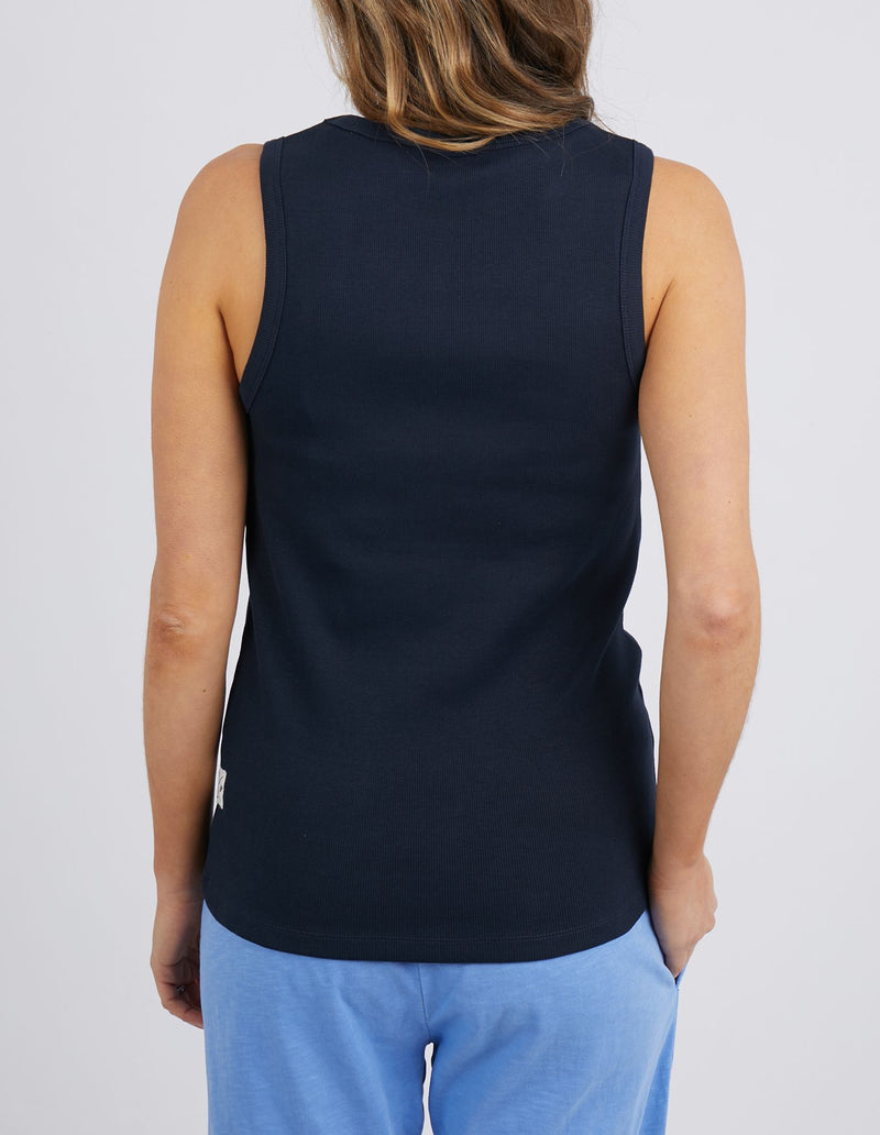 Dark Sapphire Rib Crew Tank