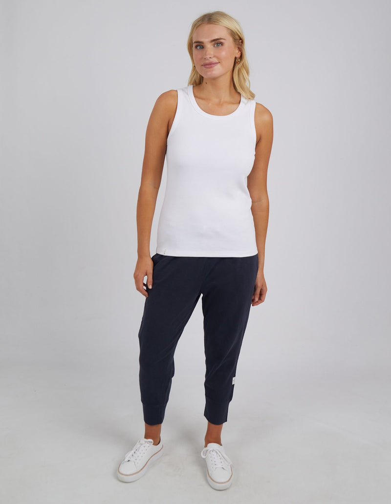 White Rib Crew Tank