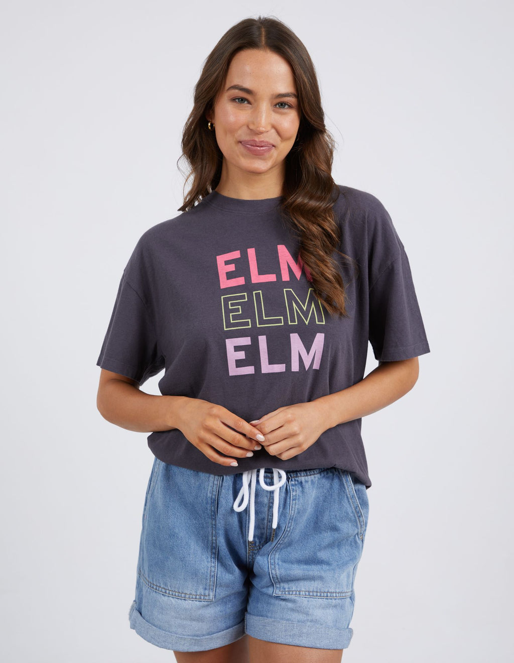 Washed Black Elm Block Tee