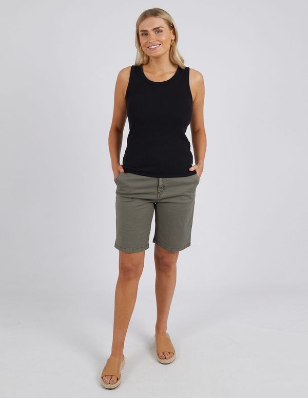 Black Rib Crew Tank