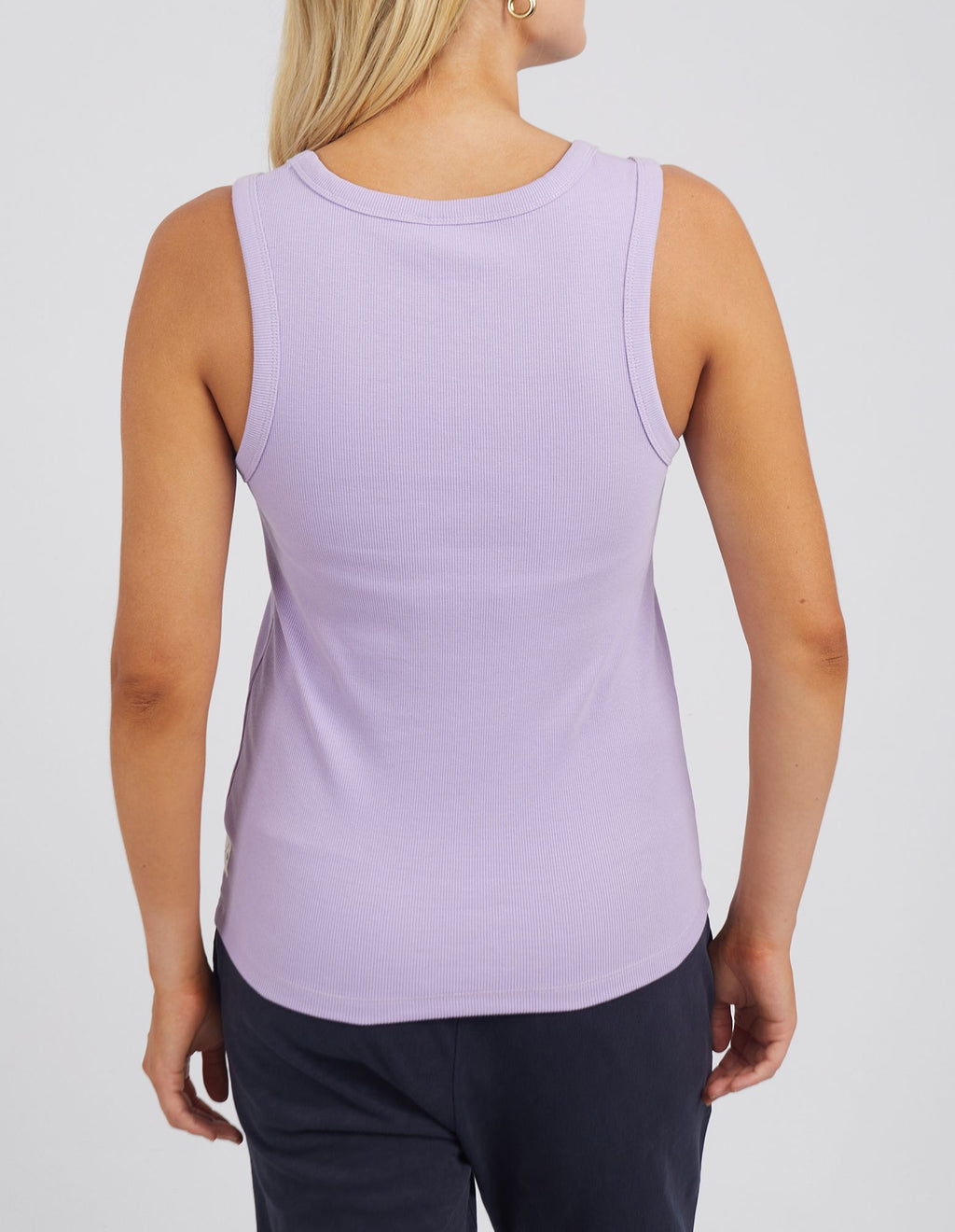 Periwinkle Rib Crew Tank